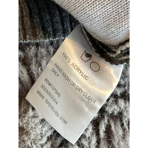 Tipsy Elves Women Sequined Snow Day Ugly Christmas Pullover Sweater Gray Size XL - Picture 10 of 12